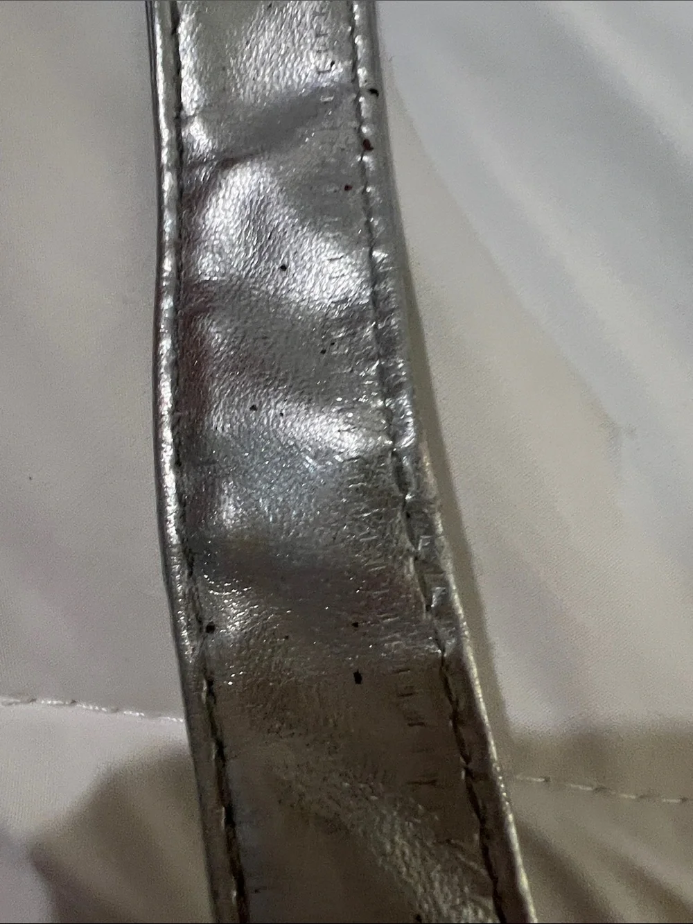 Sequin Crossbody Bag with 'Woof' Motif in Silver
